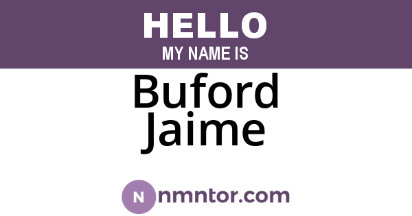 Buford Jaime
