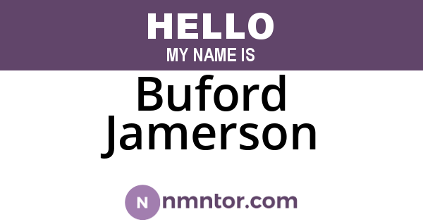 Buford Jamerson