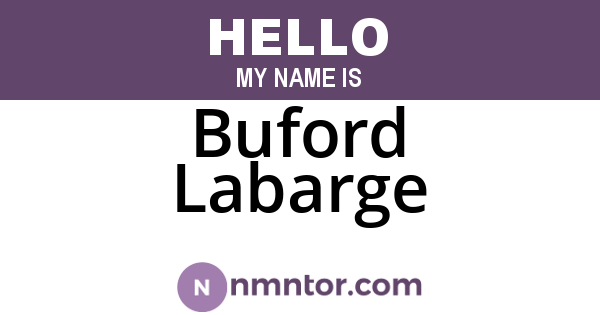 Buford Labarge