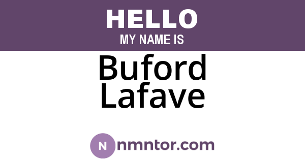 Buford Lafave