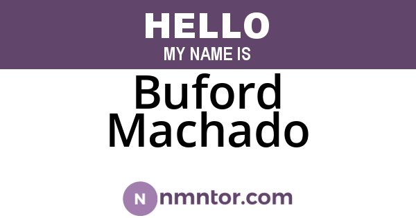 Buford Machado