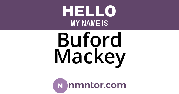Buford Mackey