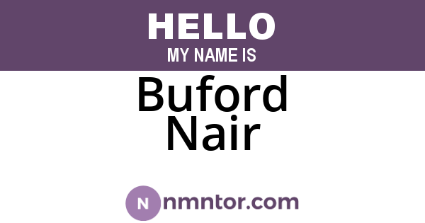 Buford Nair