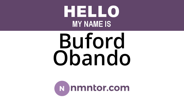 Buford Obando