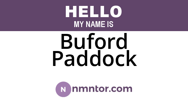 Buford Paddock
