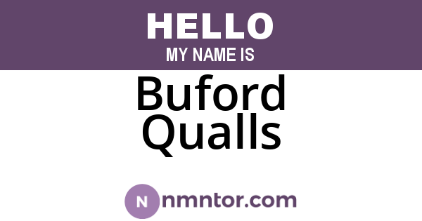 Buford Qualls