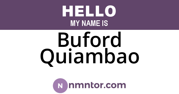 Buford Quiambao
