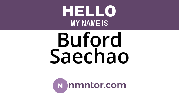 Buford Saechao