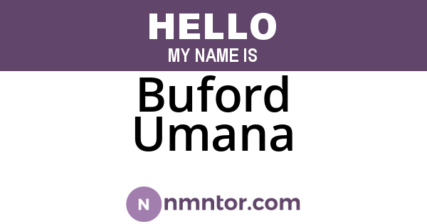 Buford Umana