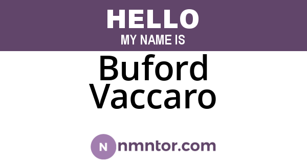 Buford Vaccaro