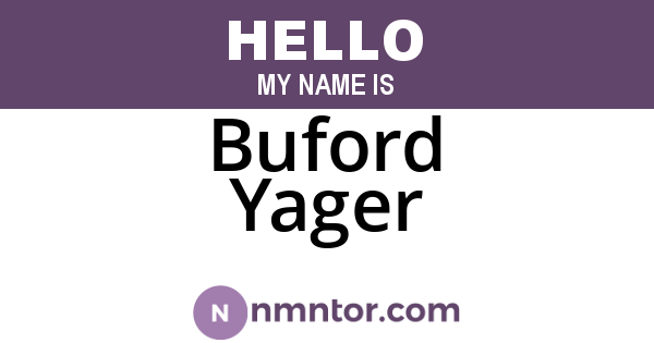 Buford Yager