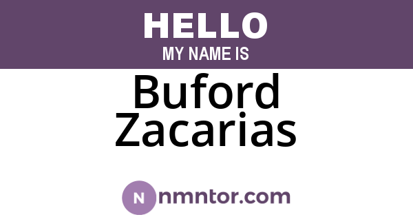 Buford Zacarias