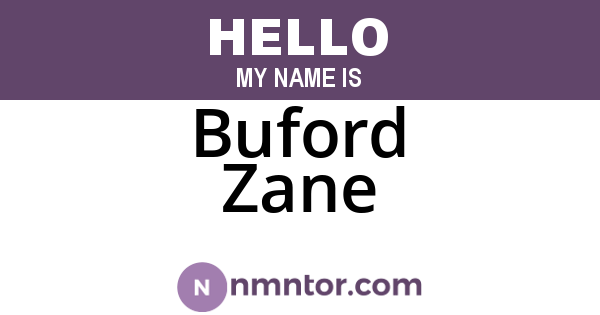 Buford Zane