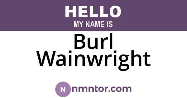 Burl Wainwright