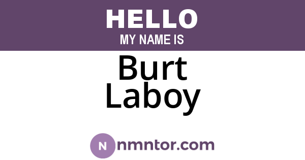 Burt Laboy