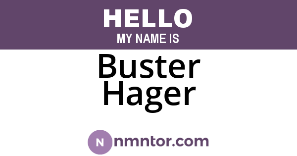 Buster Hager
