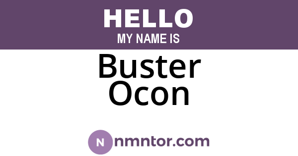 Buster Ocon
