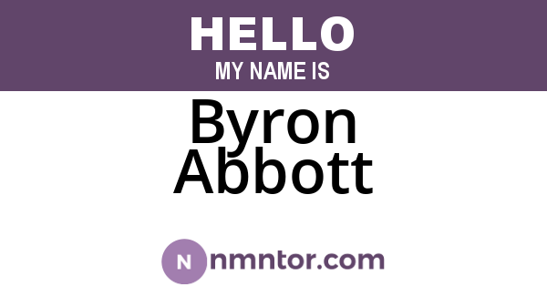 Byron Abbott