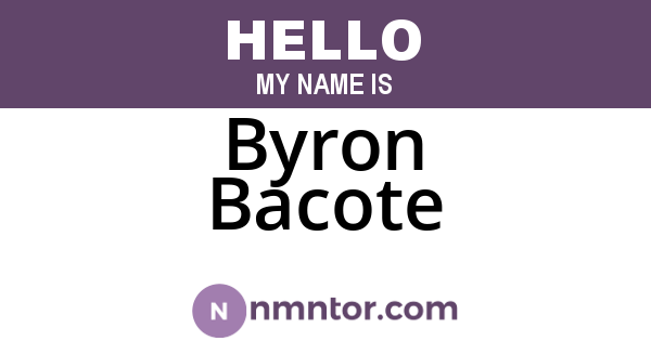 Byron Bacote