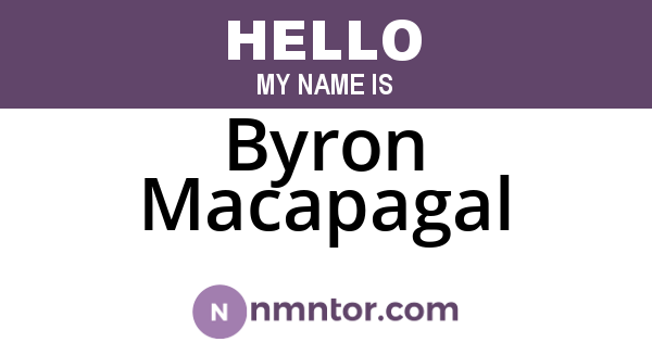 Byron Macapagal