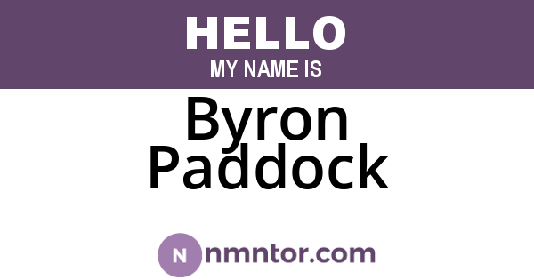 Byron Paddock