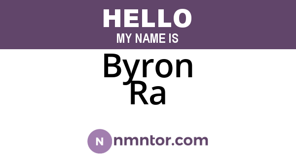 Byron Ra