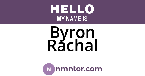 Byron Rachal