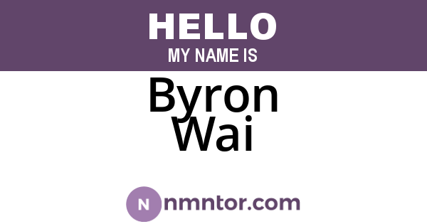 Byron Wai