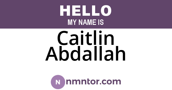 Caitlin Abdallah