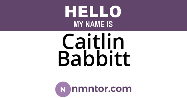 Caitlin Babbitt