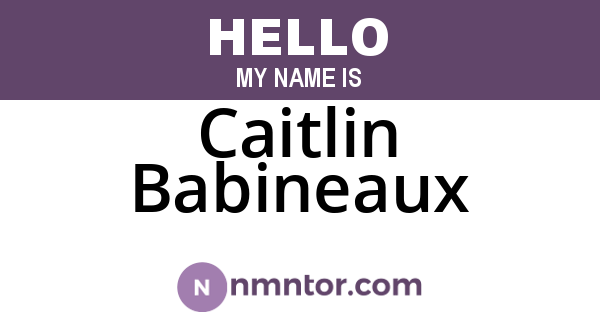 Caitlin Babineaux