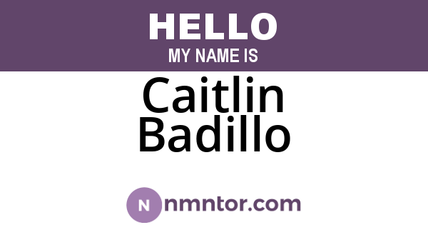 Caitlin Badillo