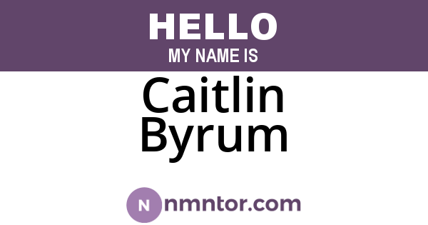 Caitlin Byrum