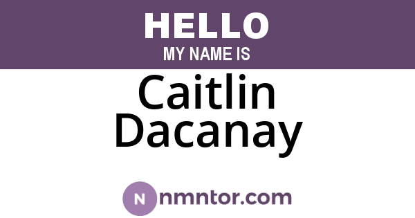 Caitlin Dacanay