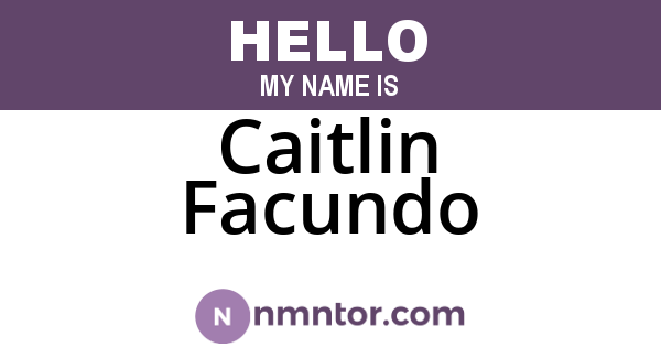 Caitlin Facundo
