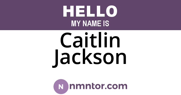 Caitlin Jackson