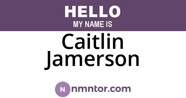 Caitlin Jamerson