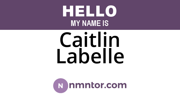 Caitlin Labelle