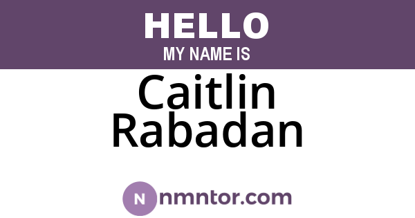 Caitlin Rabadan
