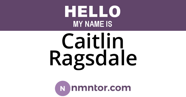 Caitlin Ragsdale