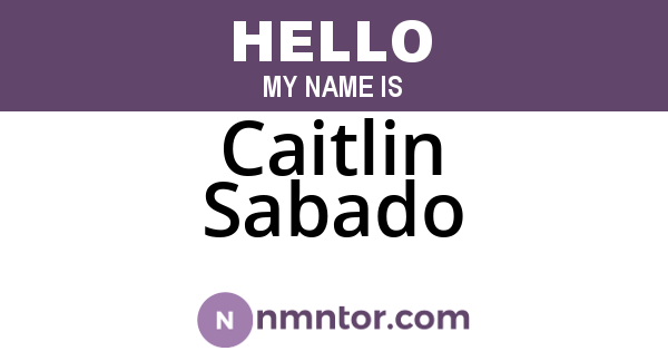 Caitlin Sabado