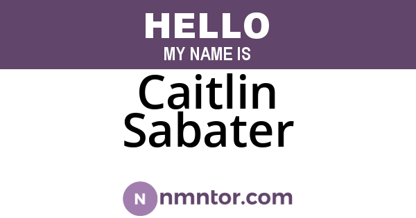 Caitlin Sabater