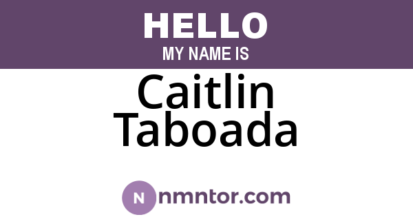 Caitlin Taboada