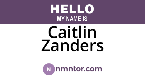 Caitlin Zanders