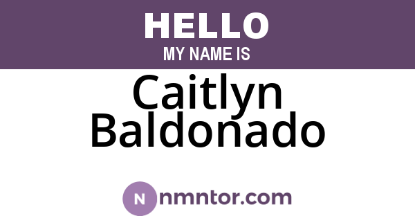 Caitlyn Baldonado