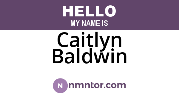 Caitlyn Baldwin