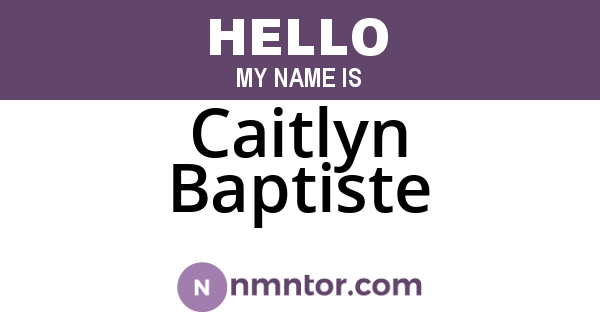 Caitlyn Baptiste