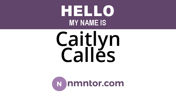 Caitlyn Calles