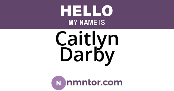 Caitlyn Darby