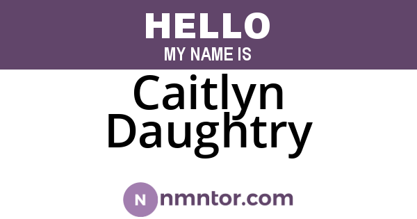 Caitlyn Daughtry